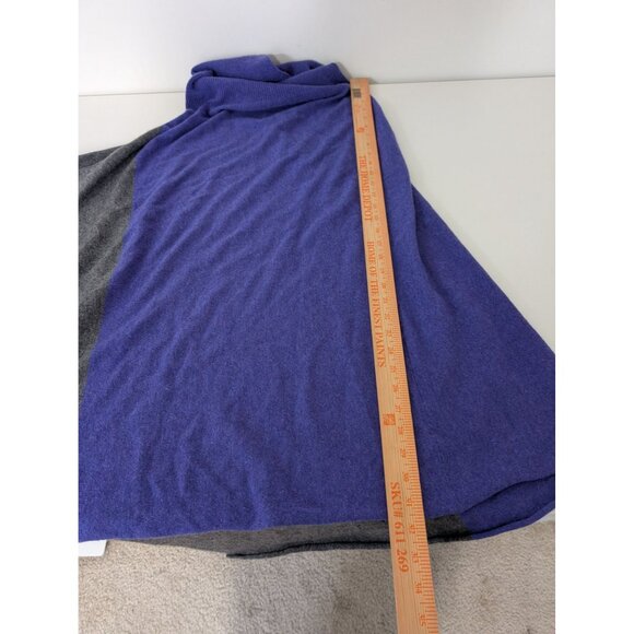 McCulleys 100% Cashmere Cape Womens One Size Purple Gray Knit Asymmetrical - Picture 9 of 10